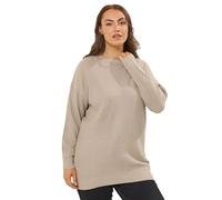 Yours Curve Mink Brown Essential Knitted Jumper - Women's - Plus Size Curve