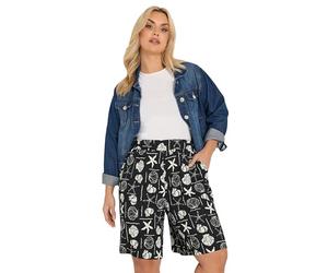 Yours Curve Mixed Shell Textured Shorts - Women's - Plus Size Curve