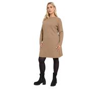 Yours Curve Mocha Brown Ribbed Jumper Dress - Women's - Plus Size Curve