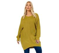Yours Curve Moss Essential Knitted Jumper - Women's - Plus Size Curve Green