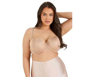 Yours Curve Moulded Underwired New T-Shirt Bra - Women's - Plus Size Curve Nude