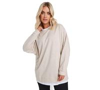 Yours Curve Natural Brown 2-In-1 Jumper - Women's - Plus Size Curve