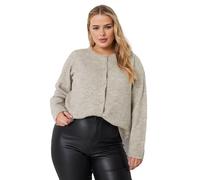 Yours Curve Natural Brown Button Through Cardigan - Women's - Plus Size Curve