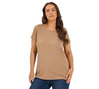 Yours Curve Natural Brown Core Basic T-Shirt - Women's - Plus Size Curve