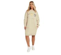 Yours Curve Natural Brown Leopard Heart Sweatshirt Dress - Women's - Plus Size Curve
