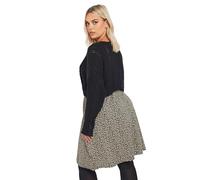 Yours Curve Natural Brown Leopard Print Mini Skirt - Women's - Plus Size Curve