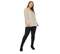 Yours Curve Natural Brown Soft Touch Cold Shoulder Top - Women's - Plus Size Curve