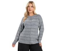 Yours Curve Natural Brown Striped Cardigan - Women's - Plus Size Curve