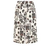 Yours Curve Natural Brown Sun Print Culottes - Women's - Plus Size Curve