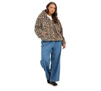 Yours Curve Natural Leopard Faux Fur Fleece - Women's - Plus Size Curve