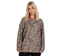 Yours Curve Natural Leopard Print Jumper - Women's - Plus Size Curve Brown