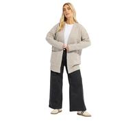 Yours Curve Natural Soft Touch Knitted Cardigan - Women's - Plus Size Curve Brown