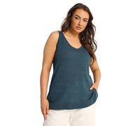 Yours Curve Navy Blue Knitted Vest Top - Women's - Plus Size Curve