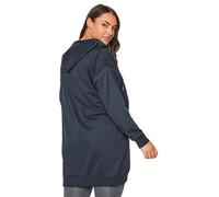 Yours Curve Blue Longline Zip Hoodie - Women's - Plus Size Curve