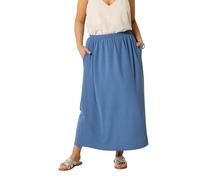 Yours Curve Navy Midi Skirt - Women's - Plus Size Curve