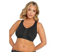 Yours Non-Wired Front Fastening Bra - Women's - Plus Size Curve Black