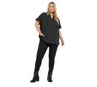 Yours Curve Notch Neck Blouse - Women's - Plus Size Curve Black