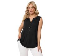 Yours Women's Notch Neck Swing Blouse in Black | Size: 26-28 Yours Black 26-28