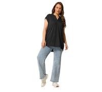 Yours Curve Notch Neck T-Shirt - Women's - Plus Size Curve Black