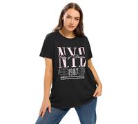 Yours Curve 'NYC' Rose Embellished Graphic T-Shirt - Women's - Plus Size Curve