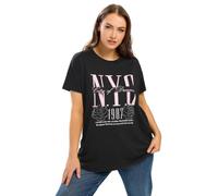 Yours Women's Embellished Graphic T-Shirt in Black | Size: 26-28 Yours Black 26-28