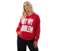 Yours Curve 'Off Duty' Slogan Sweatshirt - Women's - Plus Size Curve