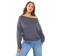 Yours Curve Off Shoulder Sweatshirt - Women's - Plus Size Curve