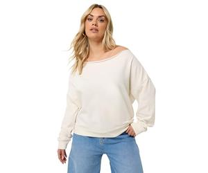 Yours Curve Off Shoulder Sweatshirt - Women's - Plus Size Curve
