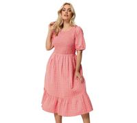 Yours Curve Orange Check Midi Dress - Women's - Plus Size Curve