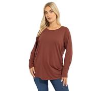 Yours Curve Orange Long Sleeve Core T-Shirt - Women's - Plus Size Curve