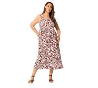Yours Curve Orange Zebra Textured Smock Dress - Women's - Plus Size Curve