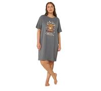 Yours Curve 'Over The Moon' Slogan Sleep Tee Nightdress - Women's - Plus Size Curve Grey