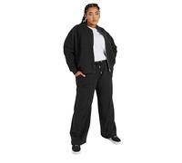 Oversized Sweat Bomber Jacket Yours Black 26-28