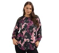 Yours Curve Paisley Lace Insert Blouse - Women's - Plus Size Curve Black