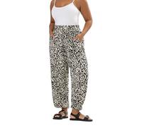 Yours Women's Paisley Print Cuffed Harem Trousers in Black | Size: 26-28 Yours Black 26-28