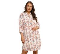 Yours Curve Paisley Print Longline Shirt - Women's - Plus Size Curve White
