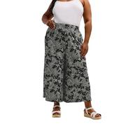 Yours Curve Paisley Print Midaxi Culottes - Women's - Plus Size Curve Black