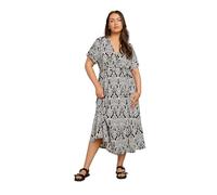Yours Curve Paisley Print Midaxi Wrap Dress - Women's - Plus Size Curve Black