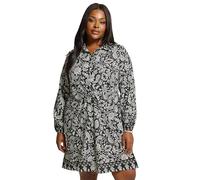 Yours Curve Paisley Print Mini Shirt Dress - Women's - Plus Size Curve Black