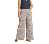 Yours Curve Paisley Textured Wide Leg Trousers - Women's - Plus Size Curve