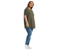 Yours Curve Palm Leaf Linen Boxy T-Shirt - Women's - Plus Size Curve