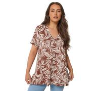 Yours Curve Blue Floral Swing Top - Women's - Plus Size Curve