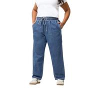 Yours Curve Paperbag Waist Straight Leg Jeans - Women's - Plus Size Curve Blue