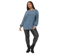 Yours Curve Pearl Embellished Jumper - Women's - Plus Size Curve Blue