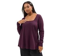 Yours Curve Pearl Square Neck Swing Top - Women's - Plus Size Curve