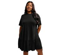 Yours Curve Peplum Mini Dress - Women's - Plus Size Curve Black