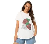 Yours Curve Pink 'Amalfi Coast' Embellished T-Shirt - Women's - Plus Size Curve
