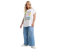 Yours Curve Pink 'Amalfi Coast' Embellished T-Shirt - Women's - Plus Size Curve