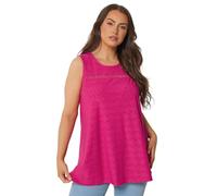 Yours Curve Pink Broderie Anglaise Sleeveless Vest Top - Women's - Plus Size Curve