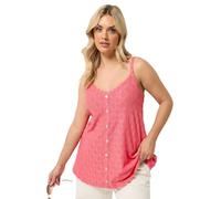 Yours Curve Pink Broderie Anglaise Vest Top - Women's - Plus Size Curve